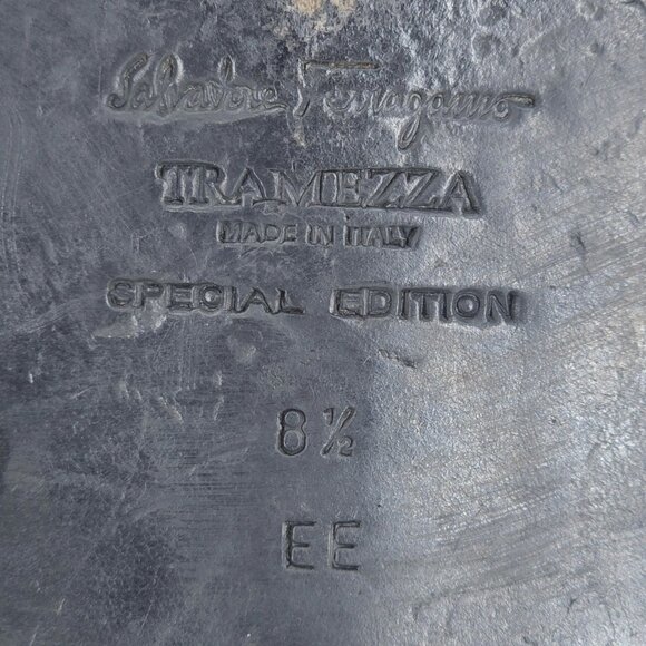 Salvatore Ferragamo Italy Tramezza 8.5 Black Calf Monk Strap Loafers Dress Shoes - Picture 6 of 10